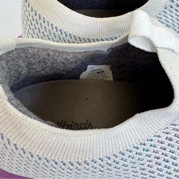 Allbirds Tree Dasher Relay Sneakers White Blue Purple size 9 - Picture 7 of 11